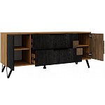 ТВ-тумба с  2-мя ящиками и закрытыми полками Stone Effect варинант исполнения - 3 | Loft Concept в Воронеже