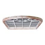 Зеркало-окно настенное в венецианском стиле с деревянной рамой бежевого цвета Venetian Smooth варинант исполнения - 3 | Loft Concept в Воронеже