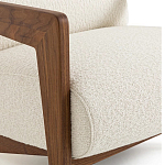 Кресло с обивкой из белого букле Armchair White Boucle варинант исполнения - 3 | Loft Concept в Воронеже