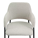 Стул мягкий с подлокотниками Chair Gray Upholstery Boucle варинант исполнения - 5 | Loft Concept в Воронеже