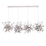 Люстра подвесная из четырех частей с металлическими круглыми элементами Terzani Argent варинант исполнения - 3 | Loft Concept в Воронеже