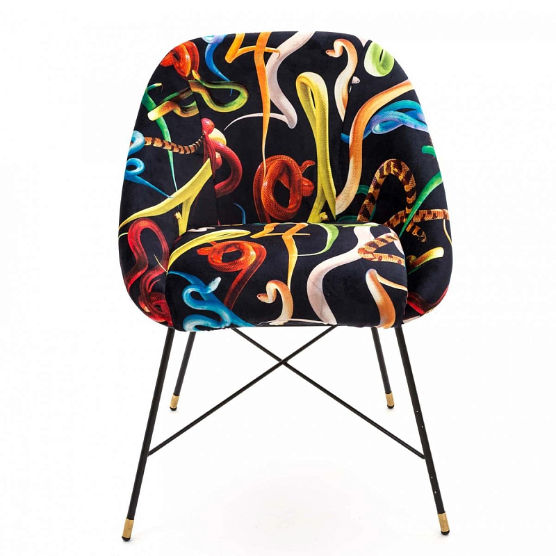 Кресло Seletti Padded Chair Snakes Мульти Черный в Воронеже | Loft Concept 