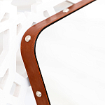 Зеркало прямоугольное в металлической раме с кожаной отделкой Loft in Reflection варинант исполнения - 4 | Loft Concept в Воронеже