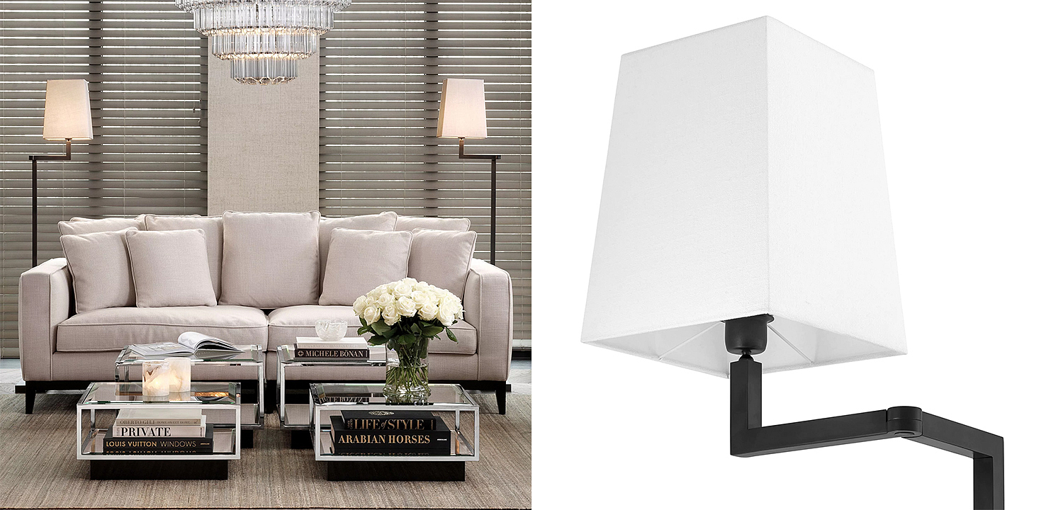 Торшер Eichholtz Floor Lamp Cambell Brass Торшер Eichholtz Floor Lamp Cambell Brass - Loft-Concept в Воронеже