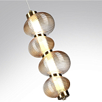 Подвесной светильник с 4-мя рифлеными стеклянными шарами Marcelh Light варинант исполнения - 9 | Loft Concept в Воронеже