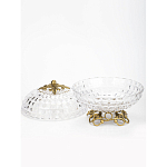 Конфетница из прозрачного рельефного стекла Eden Garden варинант исполнения - 4 | Loft Concept в Воронеже