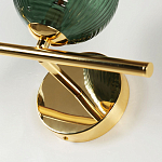 Бра с рифлёными шарообразными плафонами прозрачного и зелёного цвета Bolle Multi Color hanging lamp варинант исполнения - 2 | Loft Concept в Воронеже