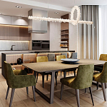 Подвесной линейный светильник Gilbertine Crystals Linear Hanging Lamp варинант исполнения - 4 | Loft Concept в Воронеже