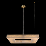 Люстра с квадратным каменным плафоном Calcite Square Light варинант исполнения - 1 | Loft Concept в Воронеже