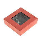 Зеркало карманное двухстороннее круглое из натурального камня Серафинит в подарочной упаковке Silver Stone Mirrors варинант исполнения - 4 | Loft Concept в Воронеже