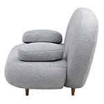 Двухместный диван с мягкой обивкой из ткани серый на деревянных ножках Michael Sofa Grey варинант исполнения - 3 | Loft Concept в Воронеже