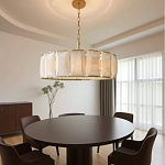 Люстра круглая Д150 см с абажуром из прямоугольных панелей Calling to Shine варинант исполнения - 3 | Loft Concept в Воронеже