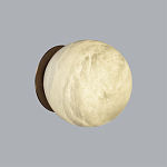 Настенно-потолочный светильник с плафоном в форме шара из алебастра Cryptocrystalline Stone варинант исполнения - 3 | Loft Concept в Воронеже