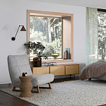 Приставной стол с отделкой из джута Juti D30 см варинант исполнения - 6 | Loft Concept в Воронеже