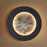 Бра в форме диска черного цвета Borders of Black варинант исполнения - 4 | Loft Concept в Воронеже