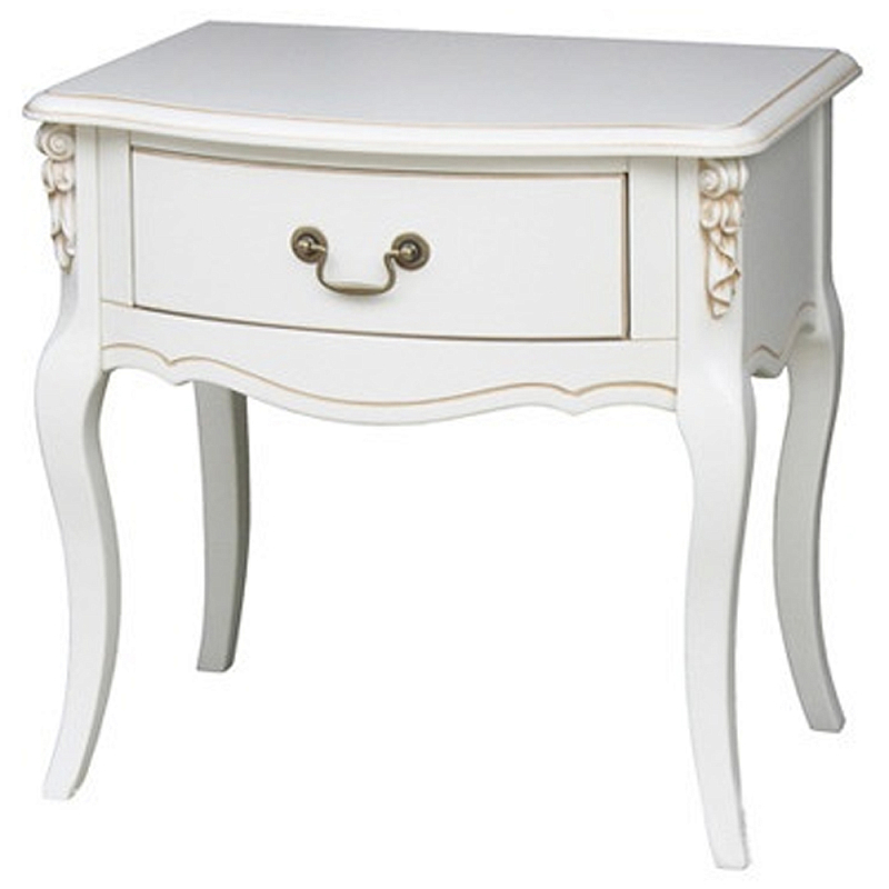 Прикроватная тумба в стиле прованс с ящиком Mireio Montmartre Provence Bedside Table Белый Прикроватная тумба в стиле прованс с ящиком Mireio Montmartre Provence Bedside Table Белый в Воронеже | Loft Concept
