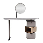 Консоль с зеркалом и  3-мя вращающимися ящиками Eloida варинант исполнения - 1 | Loft Concept в Воронеже