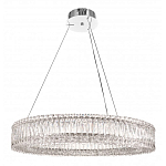 Люстра подвесная круглая из прозрачного хрусталя с корпусом из металла цвета хром Selfsufficient варинант исполнения - 5 | Loft Concept в Воронеже