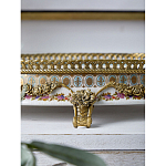 Чаша с цветочным орнаментом на бронзовых ножках Eden Garden варинант исполнения - 4 | Loft Concept в Воронеже