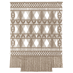 Панно на стену плетеное Макраме бежевый цвет  варинант исполнения - 13 | Loft Concept в Воронеже