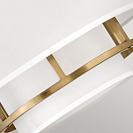 Потолочный светильник с двухслойным белым текстильным абажуром Hinkley варинант исполнения - 18 | Loft Concept в Воронеже