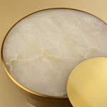 Бра в форме диска из бежевого алебастра Cryptocrystalline Stone варинант исполнения - 2 | Loft Concept в Воронеже