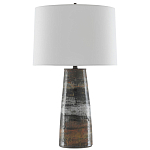 Настольная лампа с конусовидным тканевым абажуром Rock варинант исполнения - 1 | Loft Concept в Воронеже