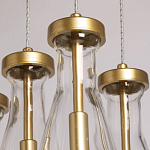 Люстра с 9-ю прозрачными стеклянными плафонами в форме капли Lucid Rain  варинант исполнения - 8 | Loft Concept в Воронеже