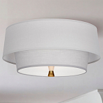 Потолочный светильник круглый серый с тканевым абажуром Ground Gray варинант исполнения - 2 | Loft Concept в Воронеже