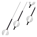 Люстра светодиодная каскадная с 4-мя сферическими стеклянными плафонами Splatter варинант исполнения - 4 | Loft Concept в Воронеже