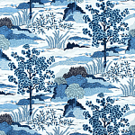 Ткань Blue landscape синий пейзах T3-89 варинант исполнения - 1 | Loft Concept в Воронеже