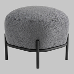 Пуф Стоун букле Fluffy темно-серый варинант исполнения - 1 | Loft Concept в Воронеже