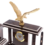 Настольный письменный набор из природного камня обсидиана с декором в виде орла Golden Eagle варинант исполнения - 2 | Loft Concept в Воронеже