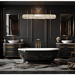 Люстра овальная с мозаичным хрустальным оформлением Sparks of Crystal варинант исполнения - 3 | Loft Concept в Воронеже