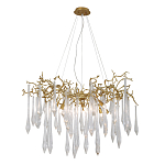 Люстра подвесная с прозрачными подвесками в форме капель Droplet Chandelier варинант исполнения - 3 | Loft Concept в Воронеже