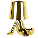 Настольная лампа фигурная золотого цвета с гладким абажуром Высота 17 см Sophia варинант исполнения - 2 | Loft Concept в Воронеже