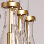 Люстра с 7-ю прозрачными плафонами из стекла в форме капли Lucid Rain  варинант исполнения - 9 | Loft Concept в Воронеже