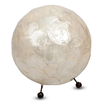 Настольная лампа из перламутра на металлическом каркасе Indonesian Egg варинант исполнения - 3 | Loft Concept в Воронеже