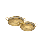 Поднос железный Gold Mesh варинант исполнения - 2 | Loft Concept в Воронеже