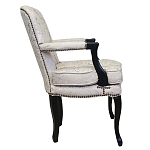 Кресло c растительным орнаментом Aubrey Classical Armchair beige jacquard варинант исполнения - 1 | Loft Concept в Воронеже