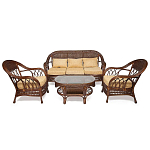 Комплект уличной мебели из ротанга Clara коричневый варинант исполнения - 1 | Loft Concept в Воронеже