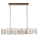 Люстра подвесная линейная с текстурированными мраморными элементами Marble square варинант исполнения - 1 | Loft Concept в Воронеже