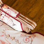 Трехместный диван из массива бука бежевый с растительным орнаментом Raffael Renaissance Beige Sofa варинант исполнения - 4 | Loft Concept в Воронеже