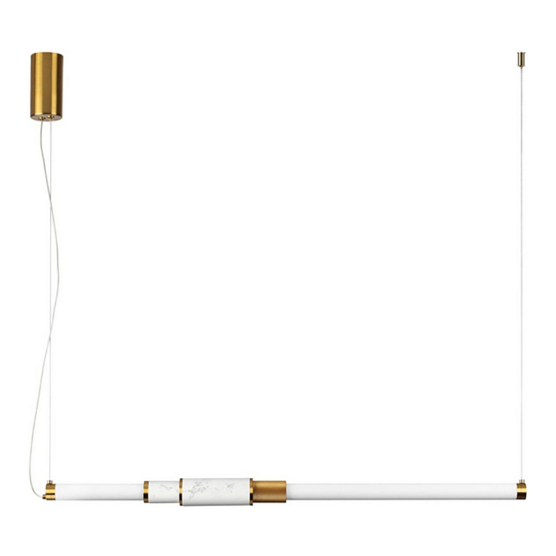 Подвесной светильник BERT FRANK Cylinder Золотой Белый Мрамор Bianco в Воронеже | Loft Concept 
