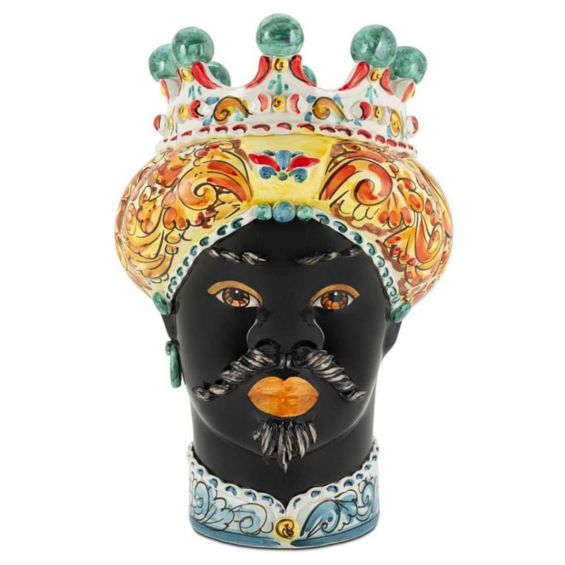 Ваза Vase Moro Man Ornate Mix Черный Мульти Ваза Vase Moro Man Ornate Mix Черный Мульти в Воронеже | Loft Concept