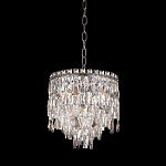 Люстра круглая с хрустальными подвесками на серебряном каркасе Roul Crystal Light варинант исполнения - 8 | Loft Concept в Воронеже