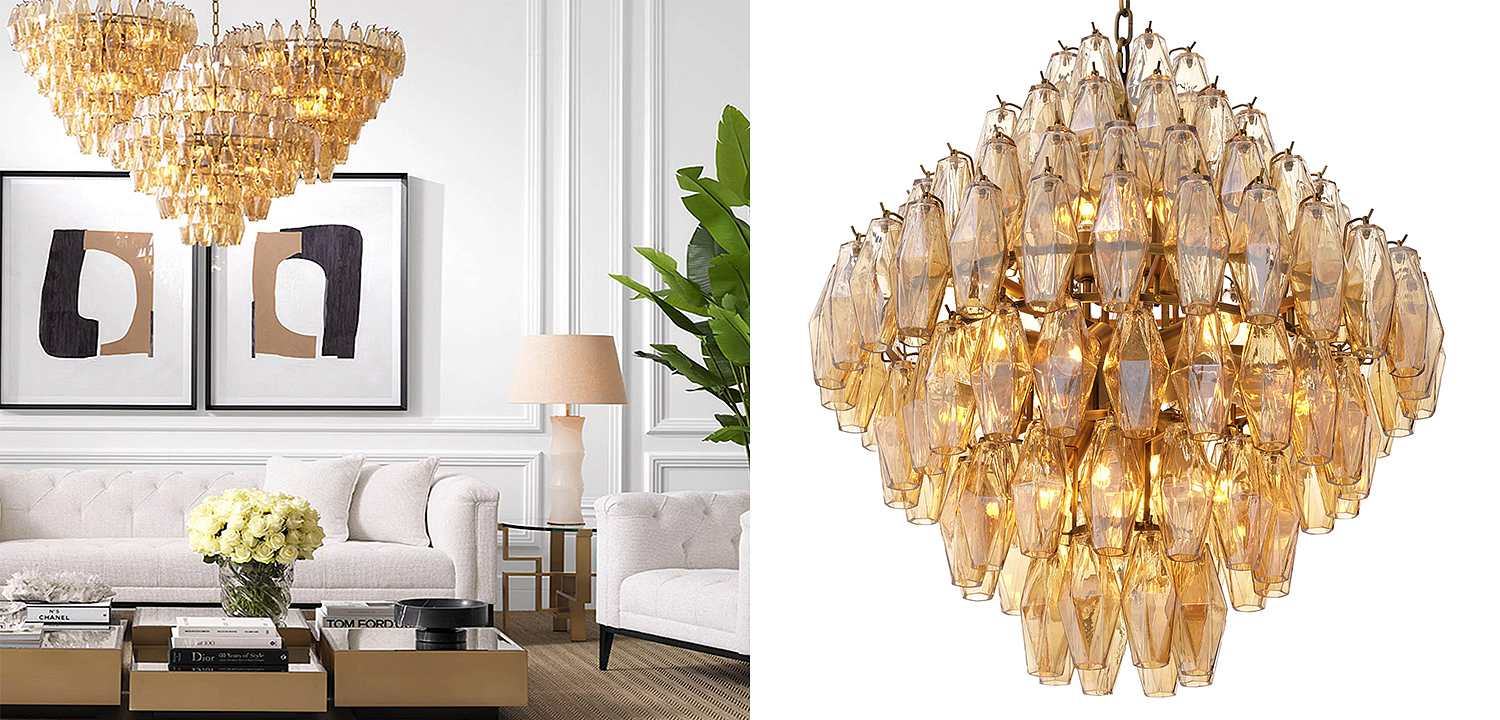 Люстра Eichholtz Chandelier Benini L Amber Люстра Eichholtz Chandelier Benini L Amber - Loft-Concept в Воронеже