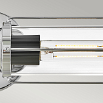 Бра для ванных комнат горизонтальное с 2-мя прозрачным цилиндрическим плафонами на круглом основании Hinkley варинант исполнения - 8 | Loft Concept в Воронеже