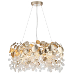 Люстра с декоративными подвесками из прозрачного стекла в форме монеток FAIRYTREE Light варинант исполнения - 7 | Loft Concept в Воронеже