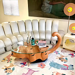 Дизайнерский журнальный стол с основанием в виде кота Bivan варинант исполнения - 3 | Loft Concept в Воронеже